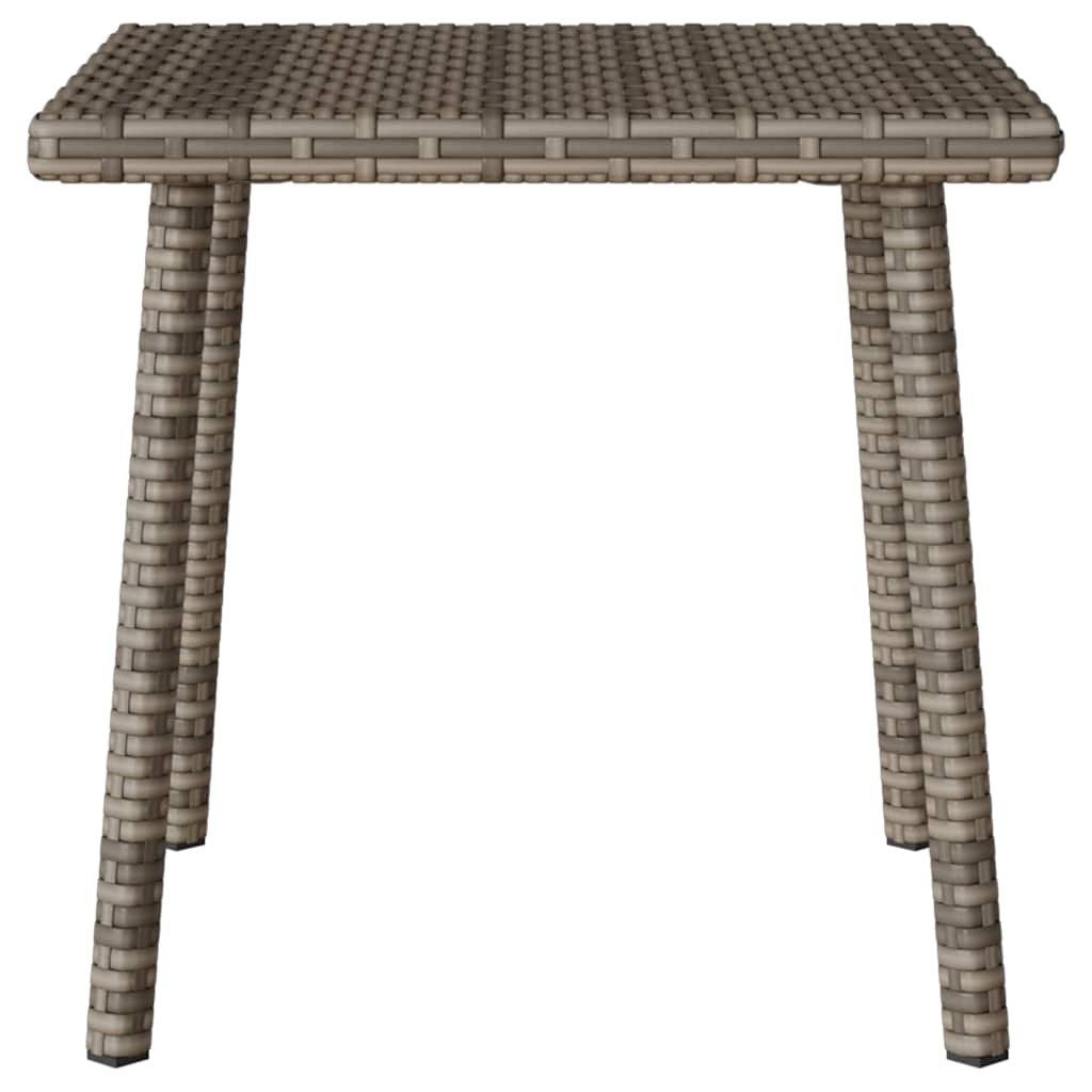 Garden Coffee Table Rectangular Grey 40x40x37 cm Poly Rattan