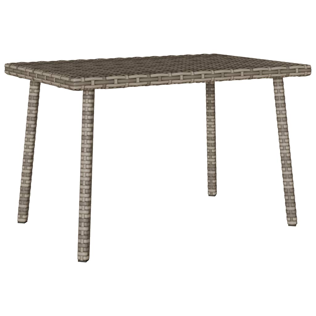 Garden Coffee Table Rectangular Grey 60x40x37 cm Poly Rattan