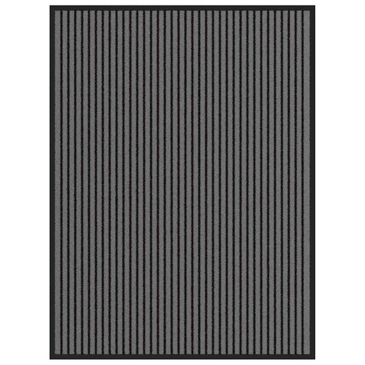 Doormat Stripe Black And Grey