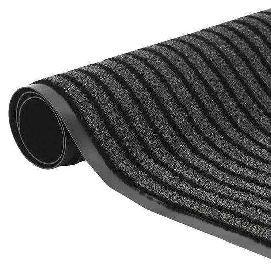 Doormat Stripe Black And Grey