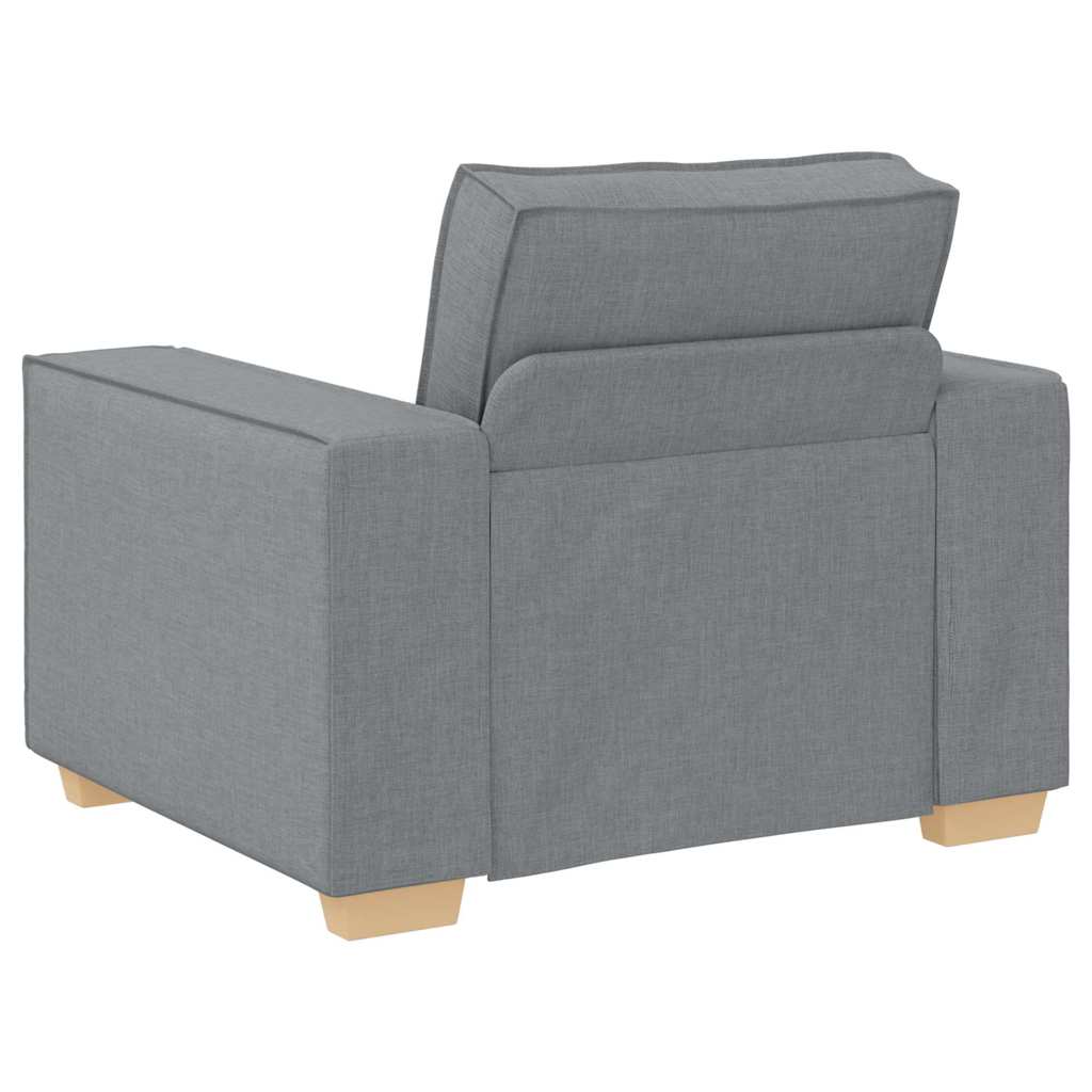 Sofa Set with Cushion 3 pcs Grey 220 x 78 x 84 cm Fabric