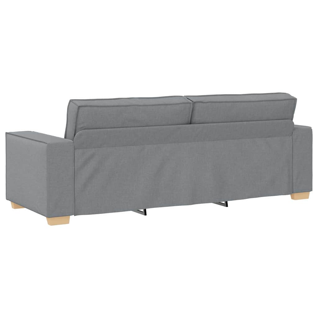 Sofa Set with Cushion 3 pcs Grey 220 x 78 x 84 cm Fabric