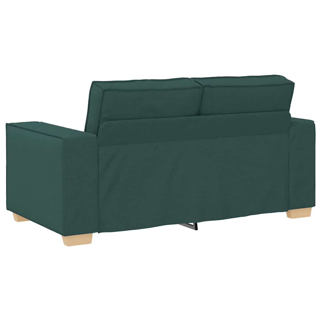 Sofa Set with Cushion 3 pcs Dark Green 220 x 78 x 84 cm Fabric