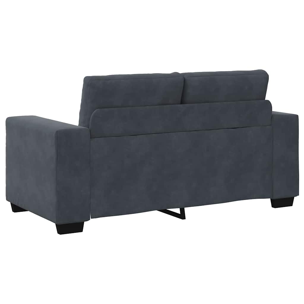Sofa Set with Cushion 3 pcs Grey 221 x 78 x 80 cm Velvet
