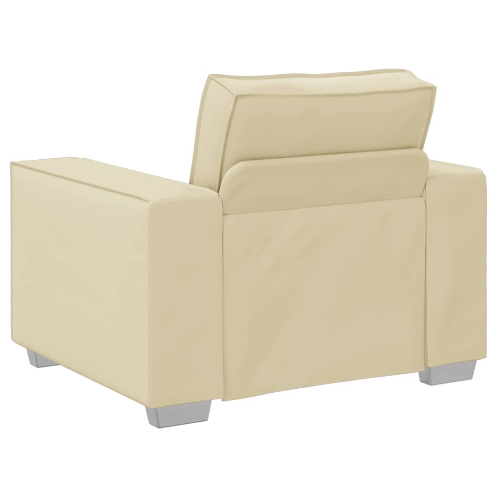 Sofa Chair 59 cm with Cushion Cream Faux leather