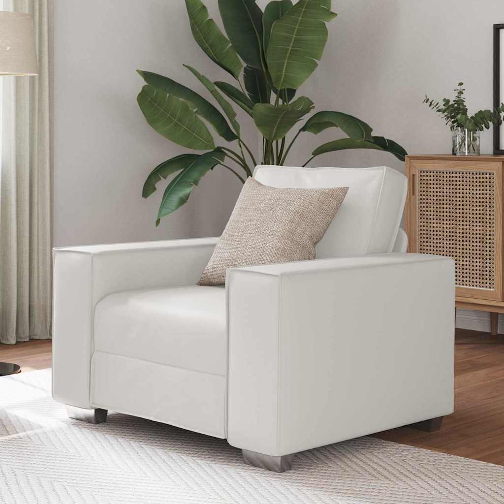 Sofa Chair White 99 x 78 x 84 cm Artificial Leather
