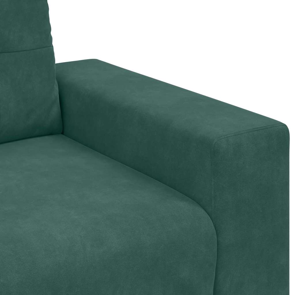 Loveseat Sofa with Cushion Dark green Velvet