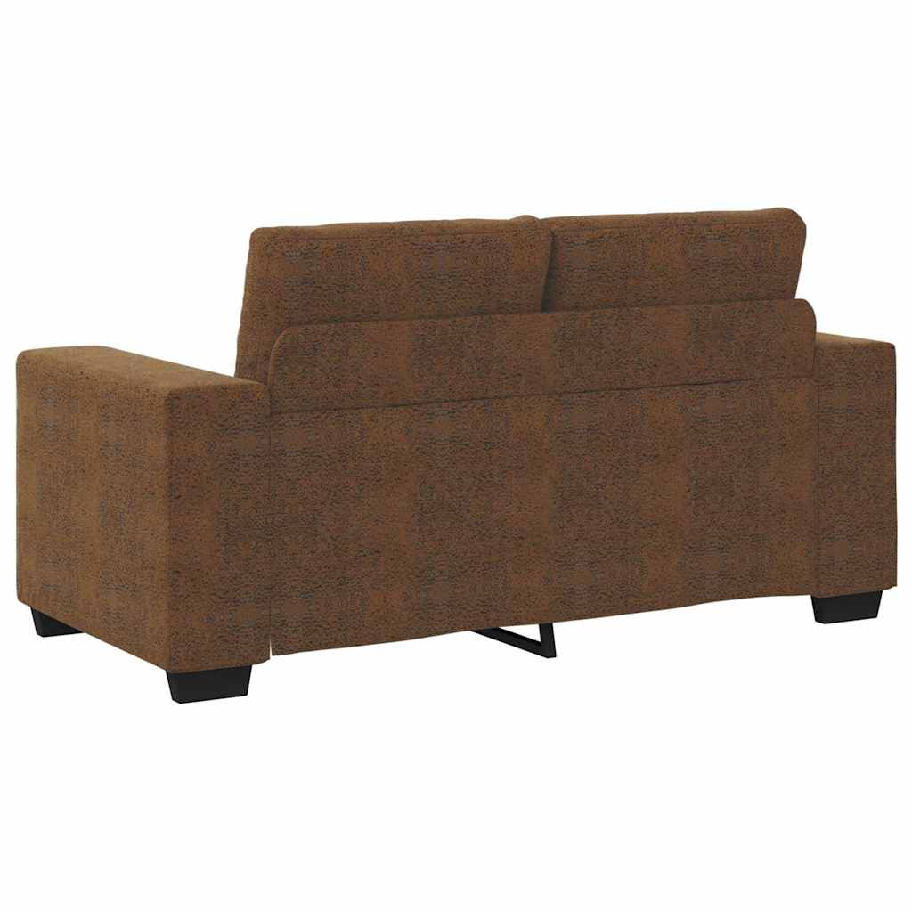 Loveseat Sofa with Cushion Brown Faux leather