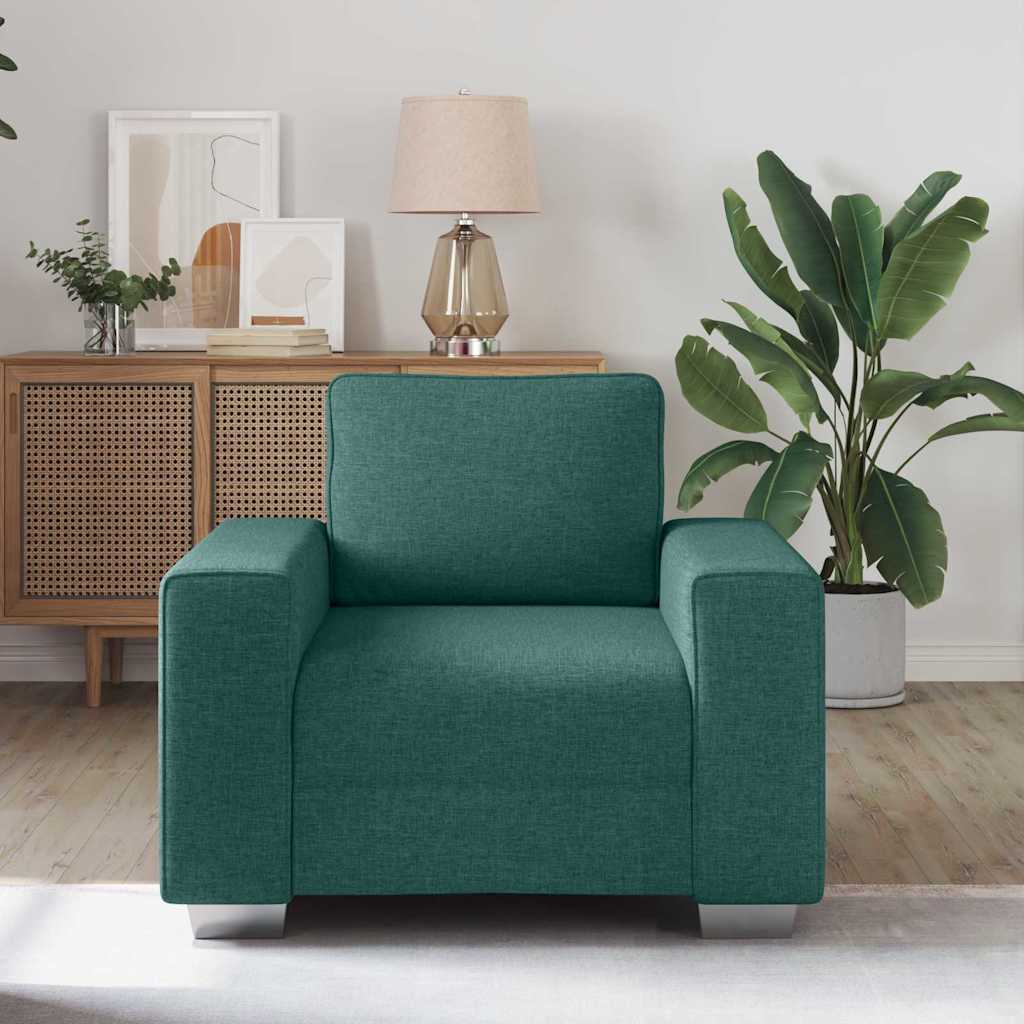 Sofa with Cushion Dark green 100 x 77 x 82 cm Fabric