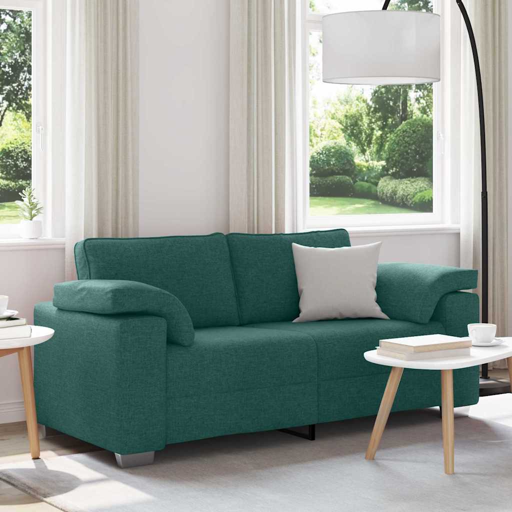 Sofa with Cushion Dark green 180 x 77 x 82 cm Fabric