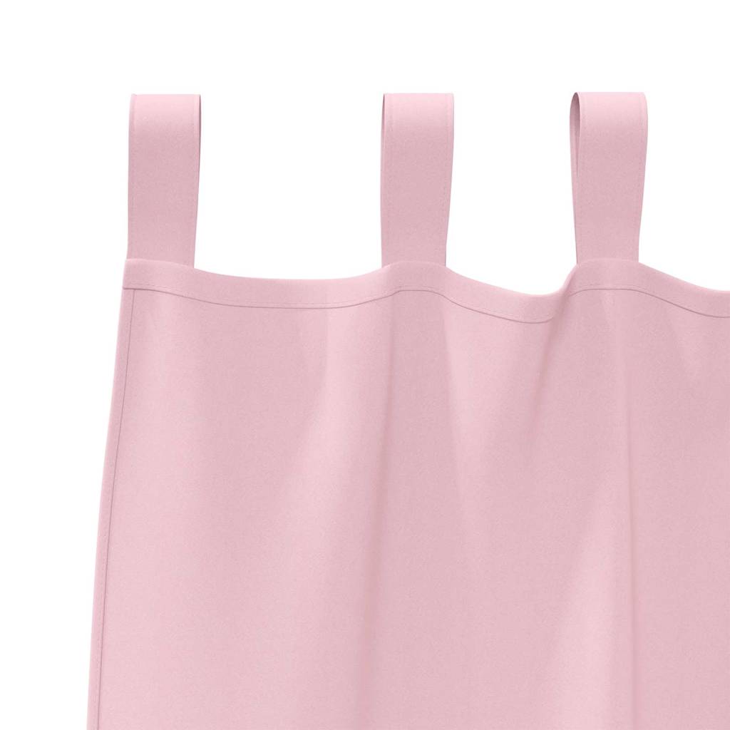 Blackout Curtains with Rings Baby Pink Polyester