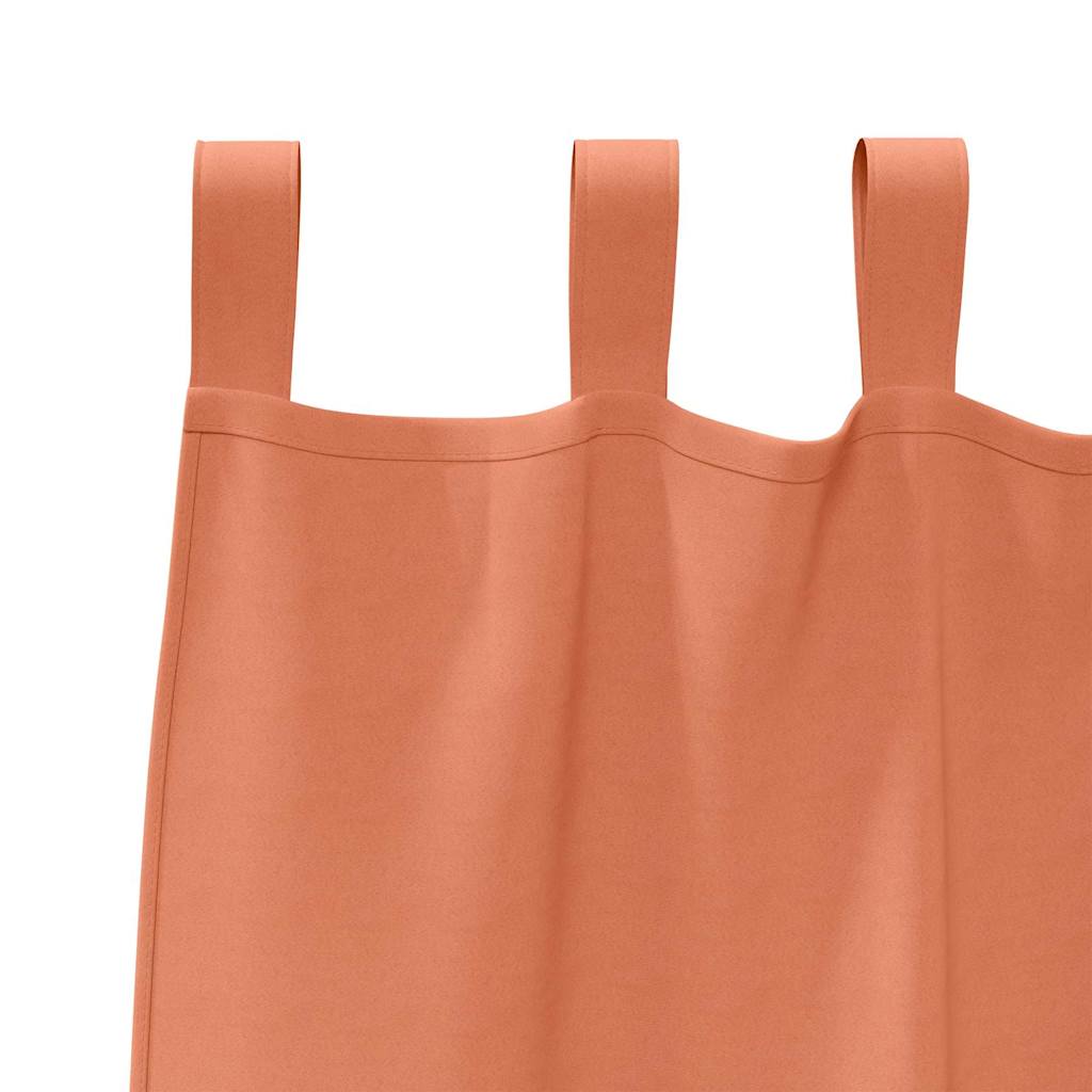 Blackout Curtains with Rings Terracotta Polyester