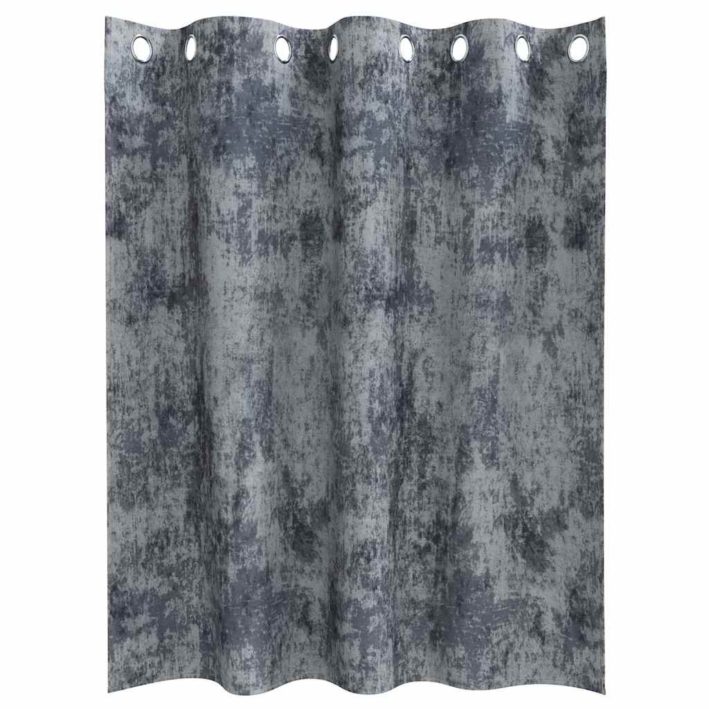 Curtain with Curtains 2 pcs Silver grey 140 x 140 cm Velvet