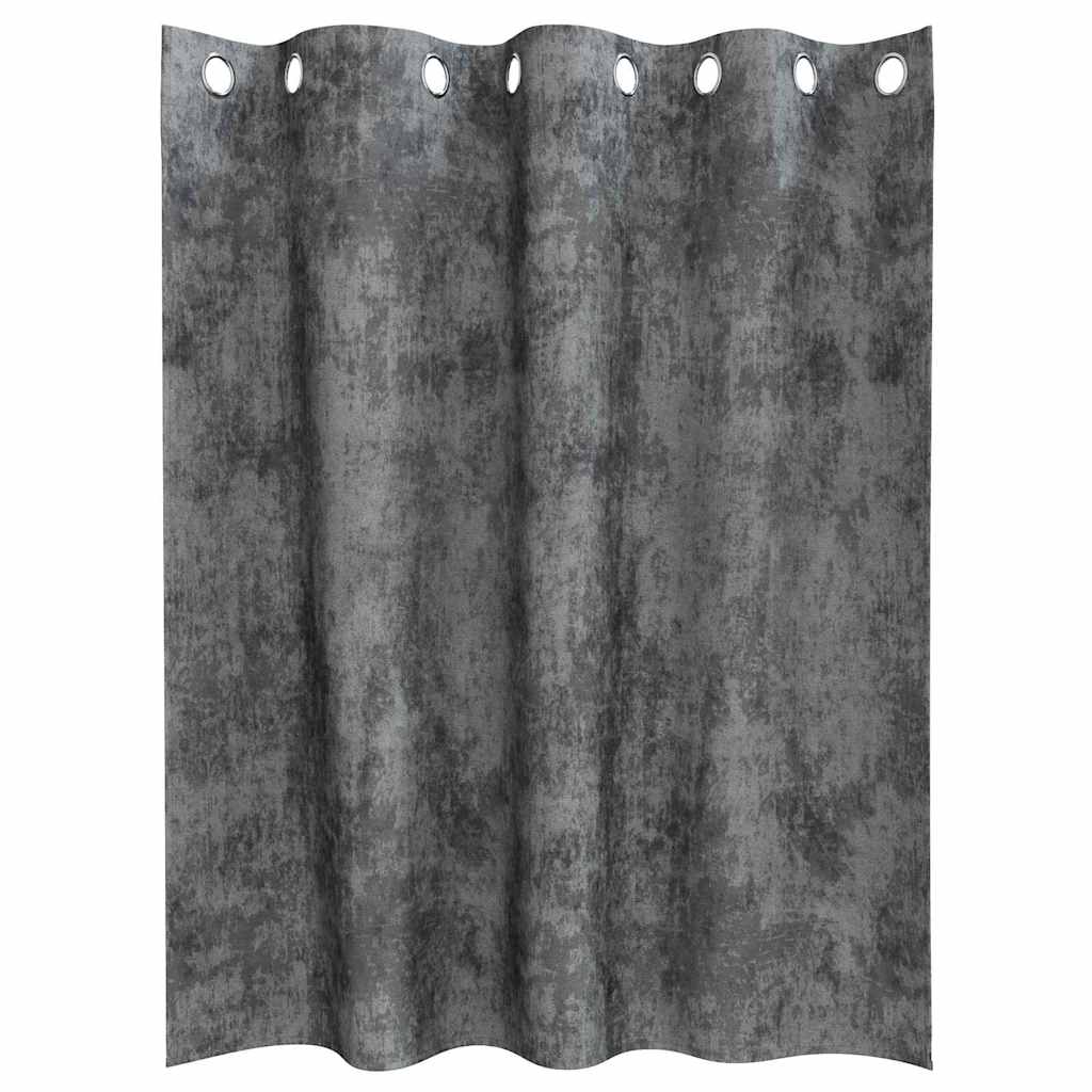 Curtain with Curtains 2 pcs Grey 140 x 140 cm Velvet