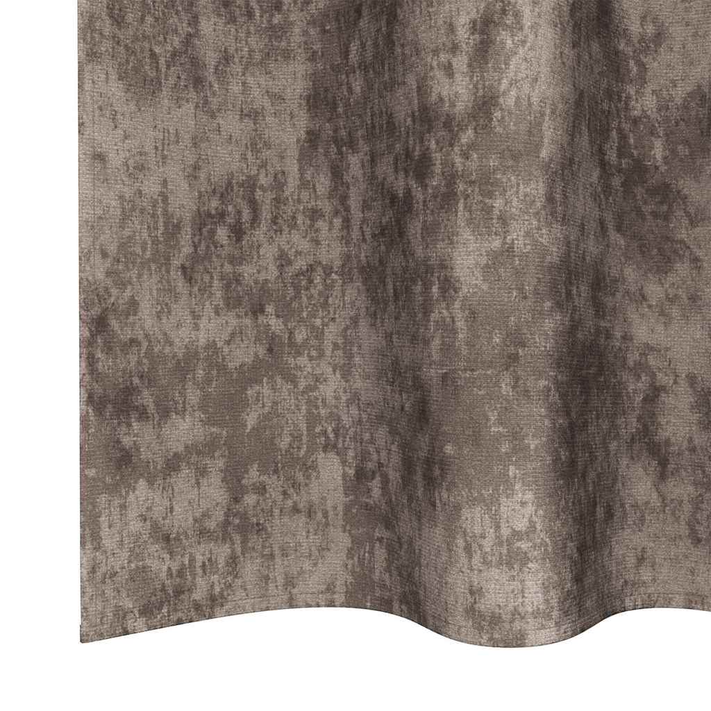Curtain with Curtains 2 pcs Cappuccino 140 x 140 cm Velvet