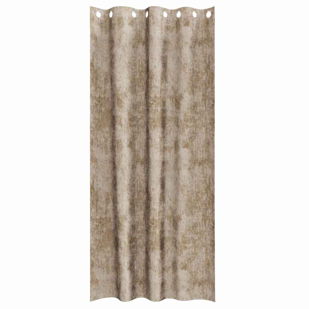 Curtain with Curtains 2 pcs Champagne 260 x 140 cm Velvet
