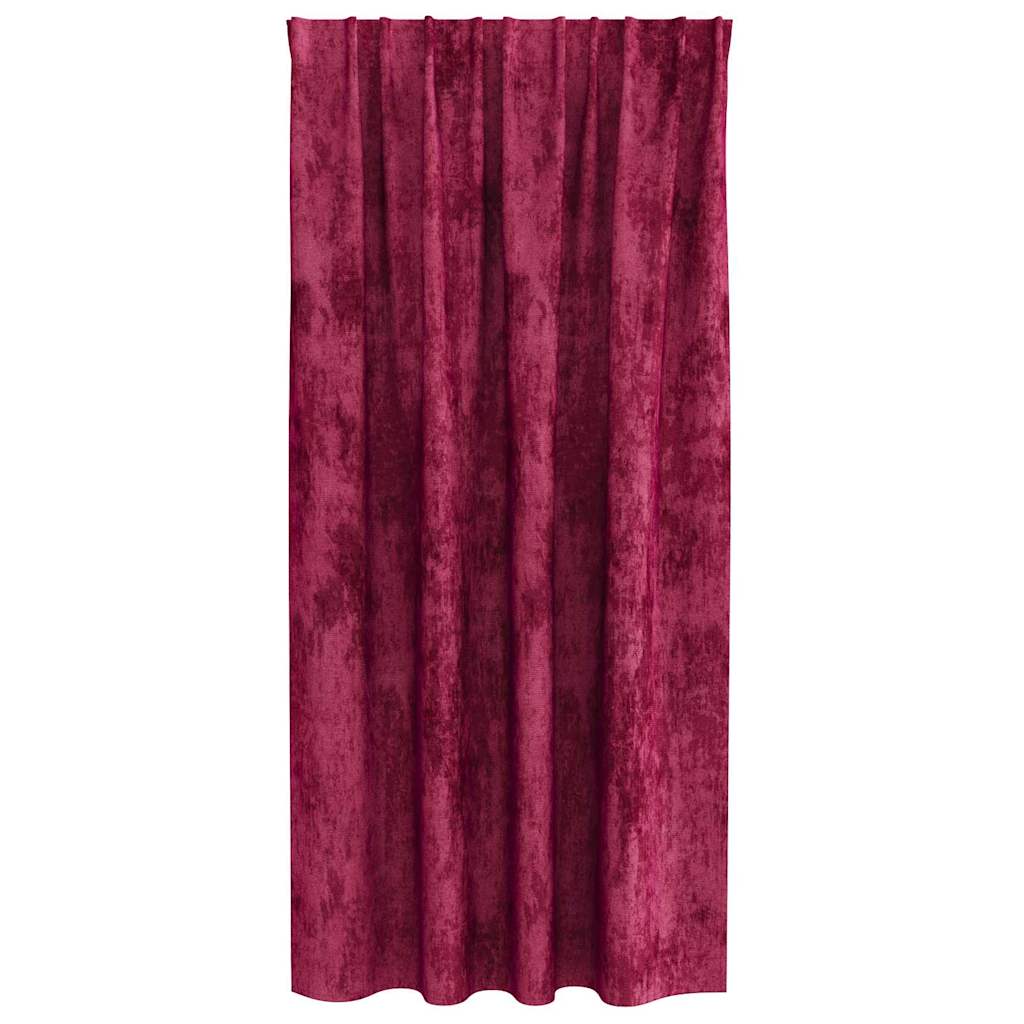 Curtain with Curtains 2 pcs Wine red 175 x 140 cm Velvet