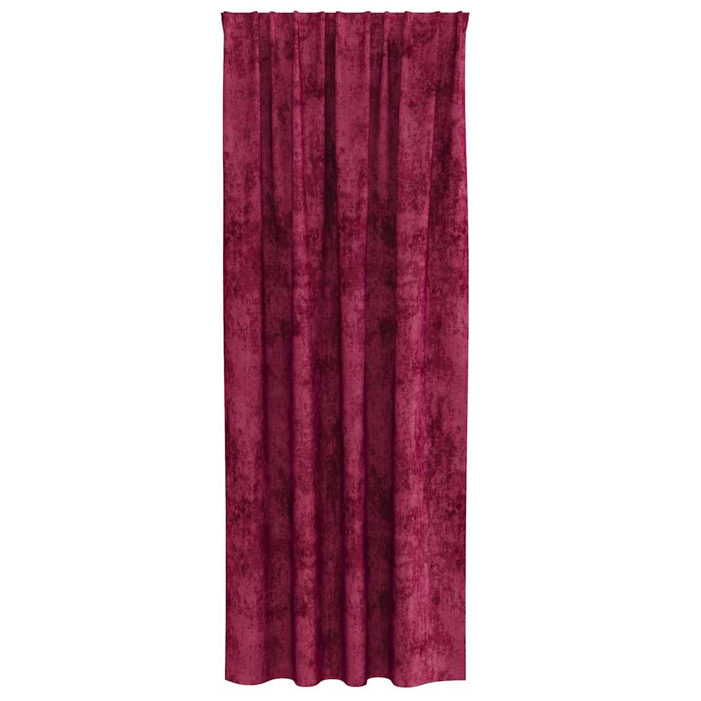 Curtain with Curtains 2 pcs Wine red 245 x 140 cm Velvet
