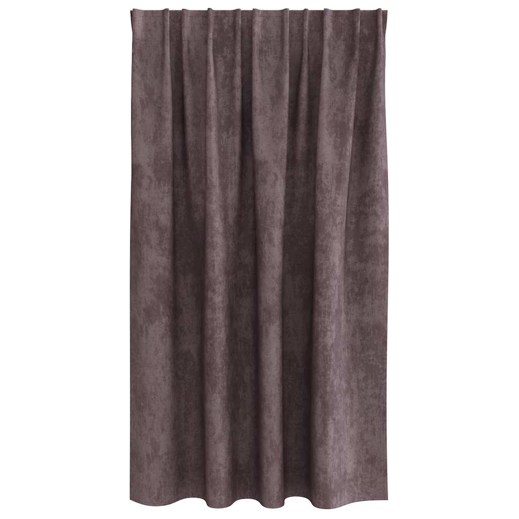 Curtain with Curtains 2 pcs Brown 140 x 140 cm Velvet