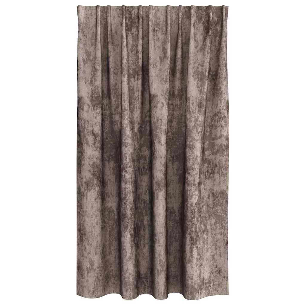 Curtain with Curtains 2 pcs Cappuccino 140 x 140 cm Velvet