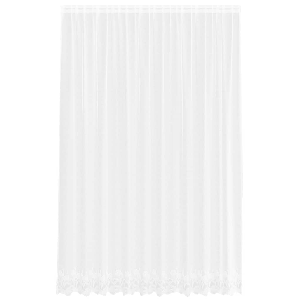 Lace Curtain with Curtains White 300x280cm Polyester