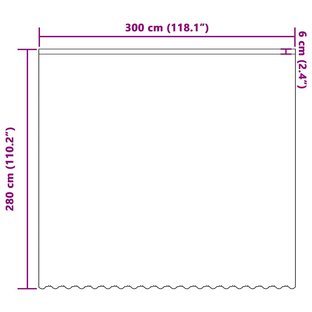 Lace Curtain with Curtains White 300x280cm Polyester