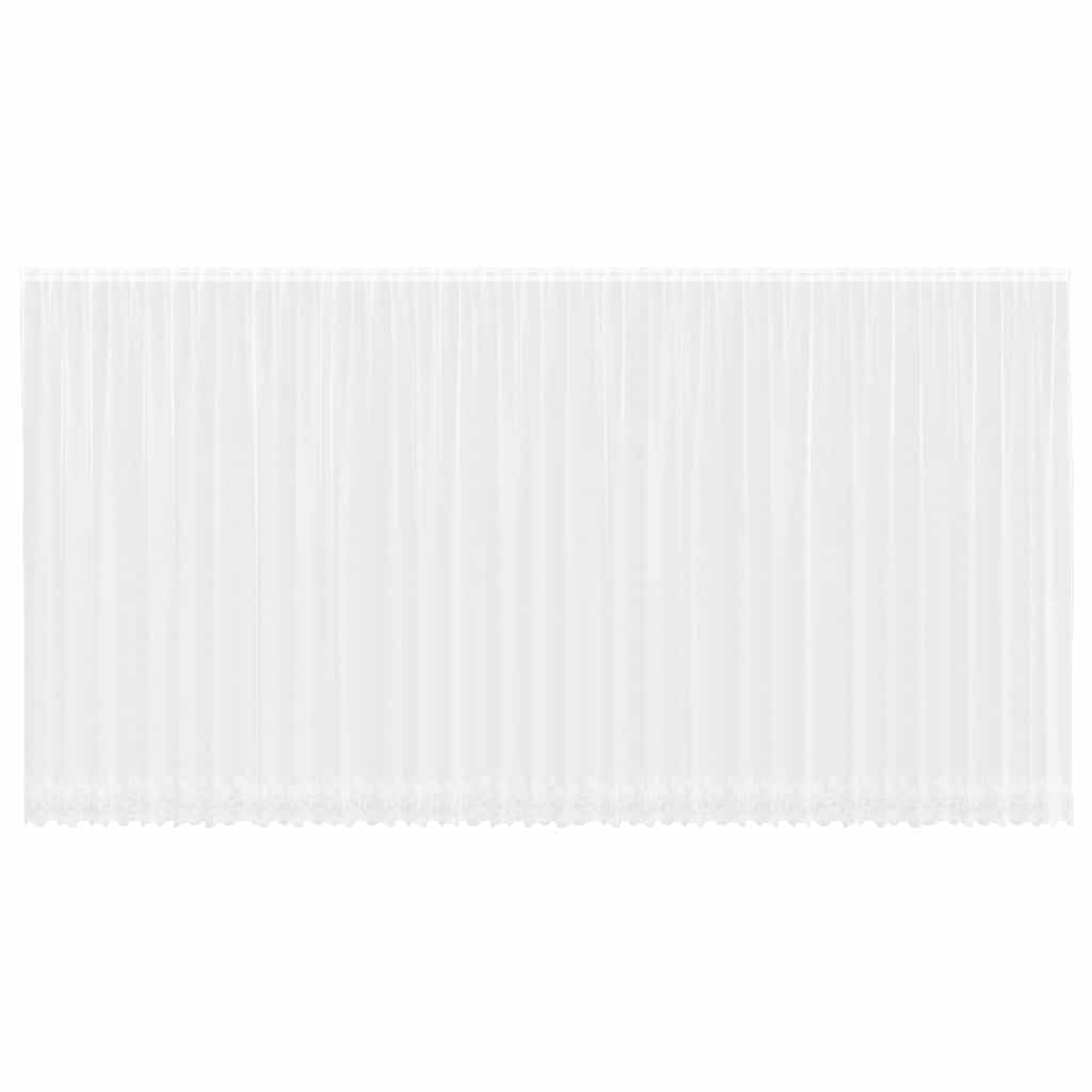 Lace Curtain with Curtains White 900x280cm Polyester