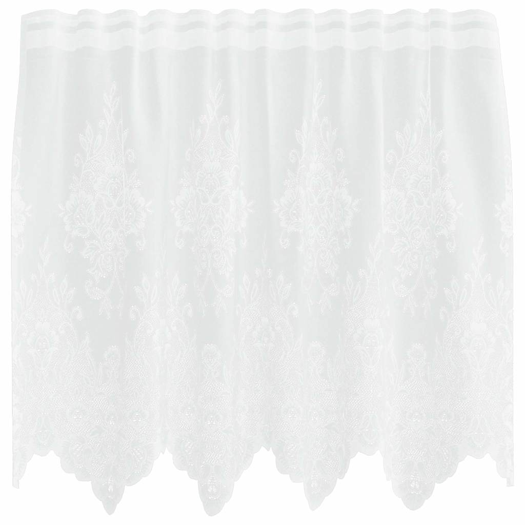 Lace Curtain with Curtains White 150x100cm Polyester