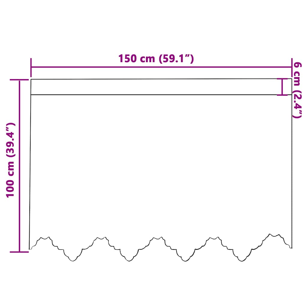 Lace Curtain with Curtains White 150x100cm Polyester