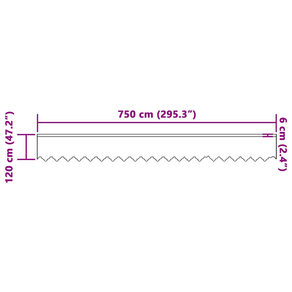 Lace Curtain with Curtains White 750x120cm Polyester
