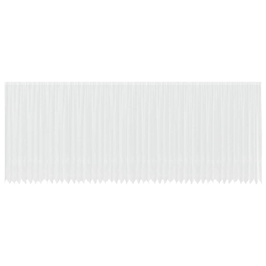 Lace Curtain with Curtains White 1200x260cm Polyester