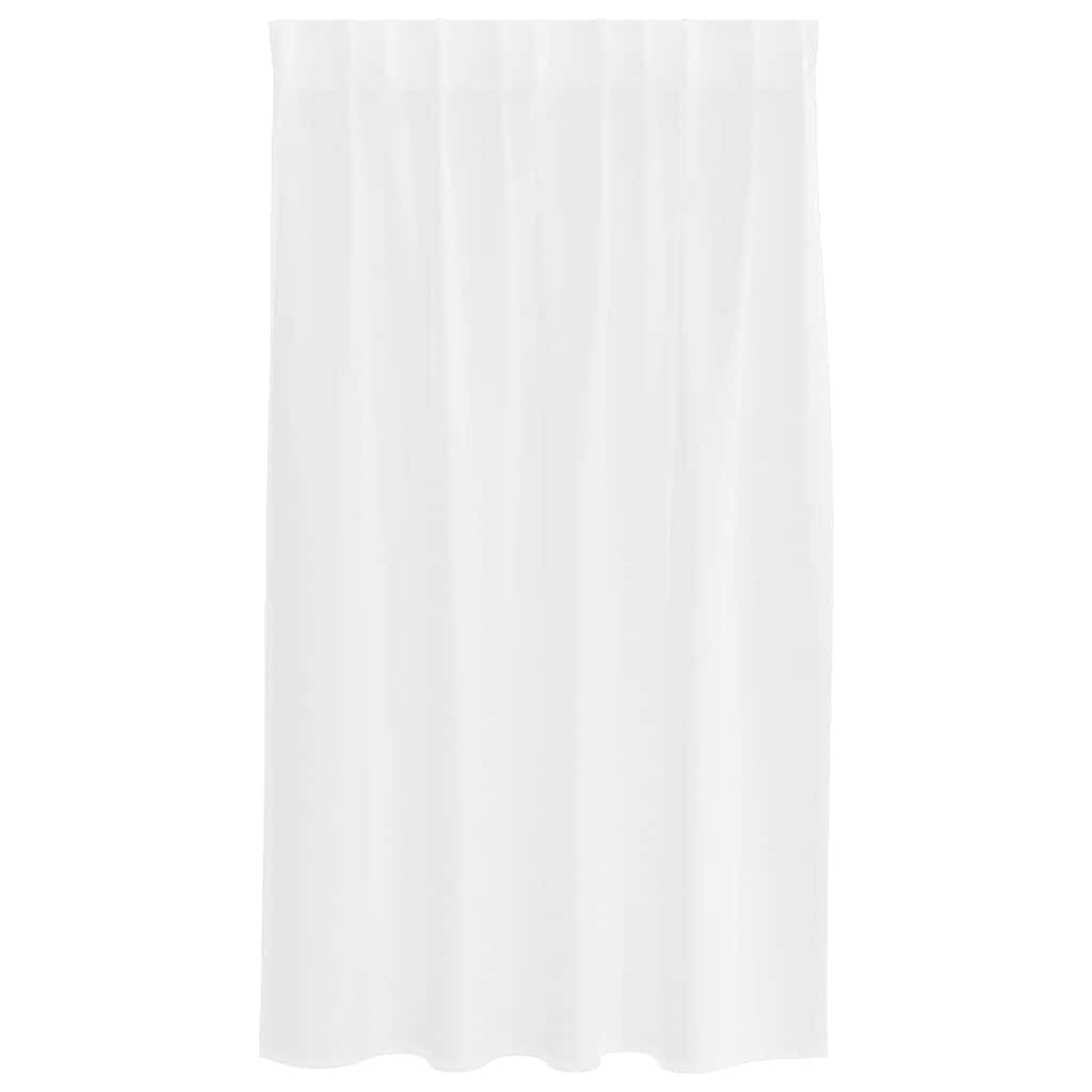 Voile Curtain with Curtains 2 pcs White 140x140cm Polyester