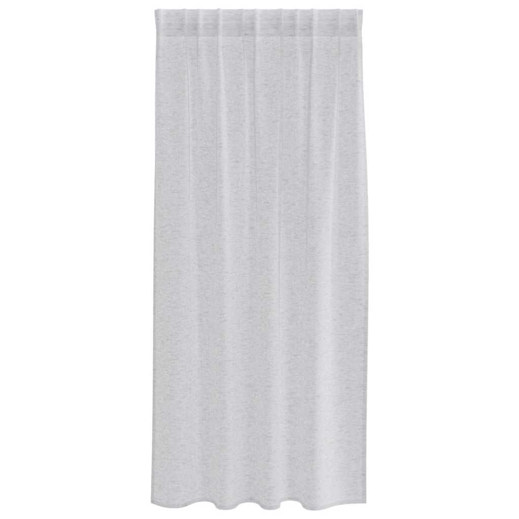 Voile Curtain 2 pcs Light grey 140x175cm Polyester