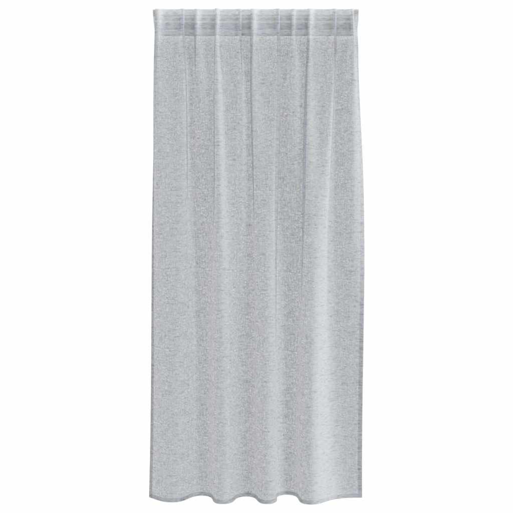 Voile Curtain with Curtains 2 pcs Dark grey 140x175cm Polyester