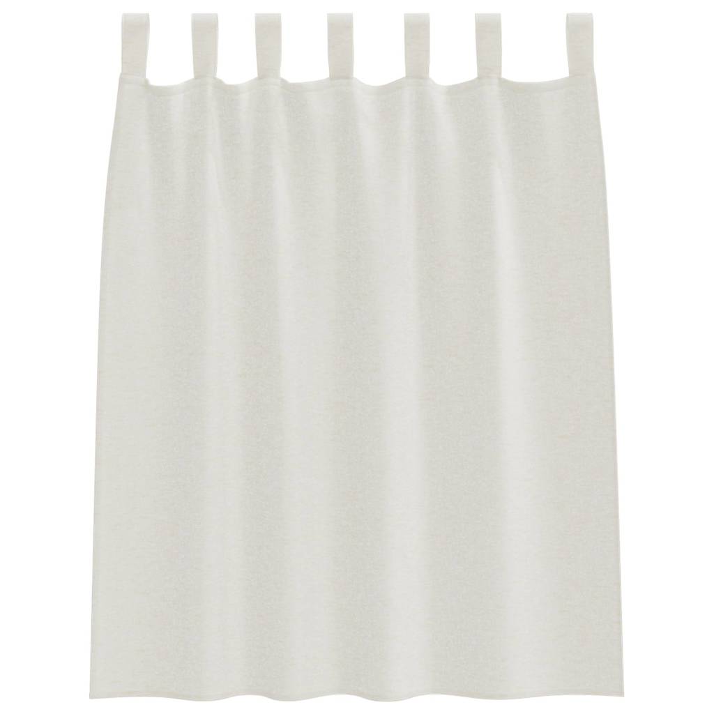 Voile Curtain with Curtains 2 pcs Cream 140x140cm Polyester