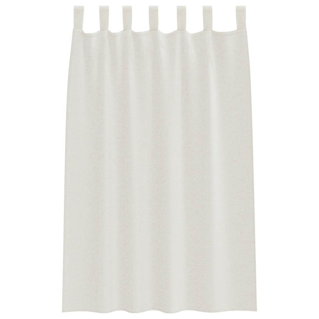 Voile Curtain with Curtains 2 pcs Cream 140x175cm Polyester