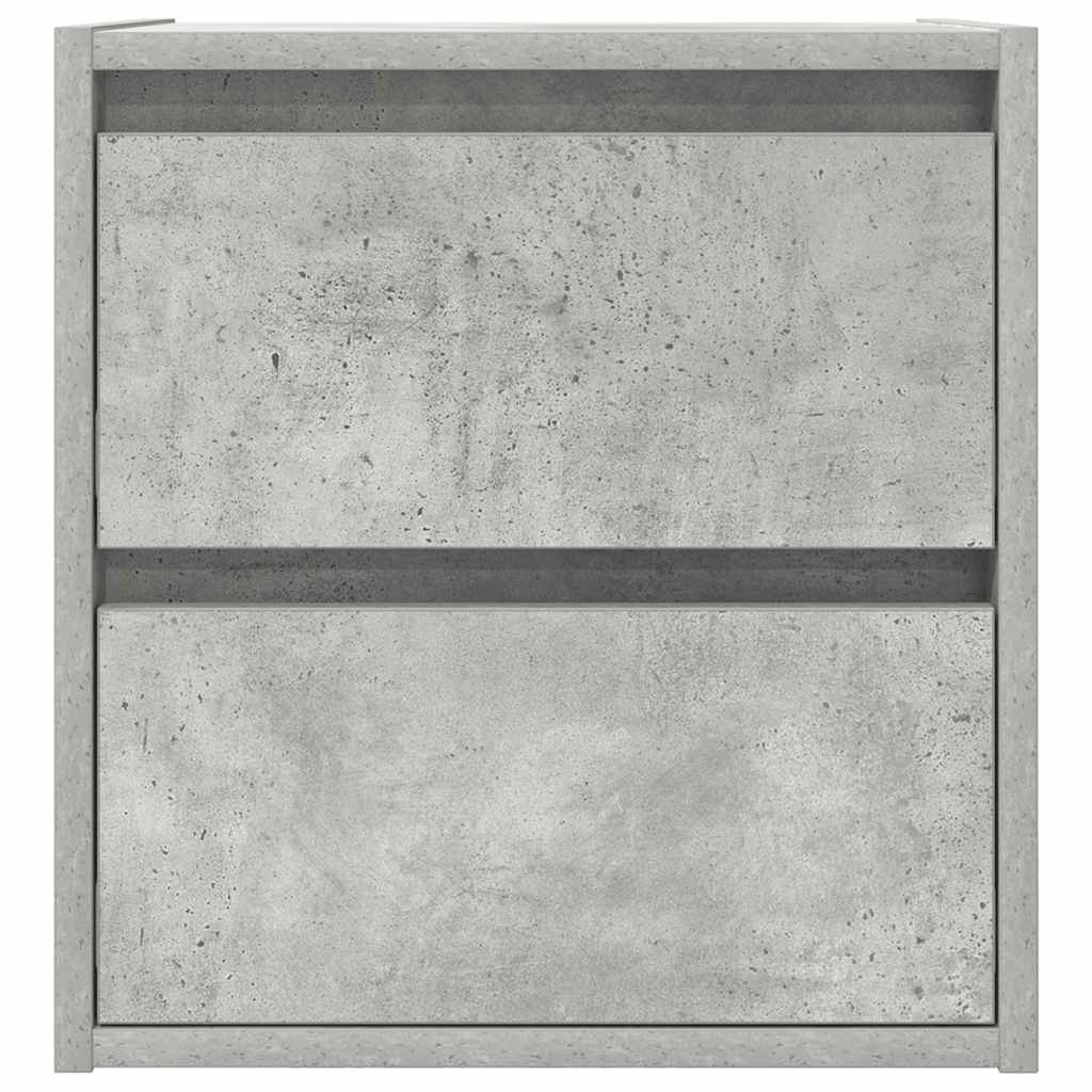 Wall-mounted Bedside Cabinet Concrete Grey 38x34x40 cm