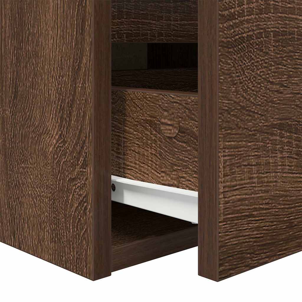 Wall-mounted Bedside Cabinet Brown Oak 38x34x40 cm