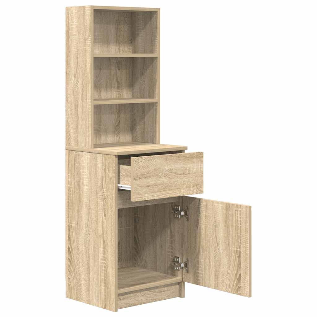 Bedside Cabinet Sonoma Oak 39x35x125 cm Engineered Wood