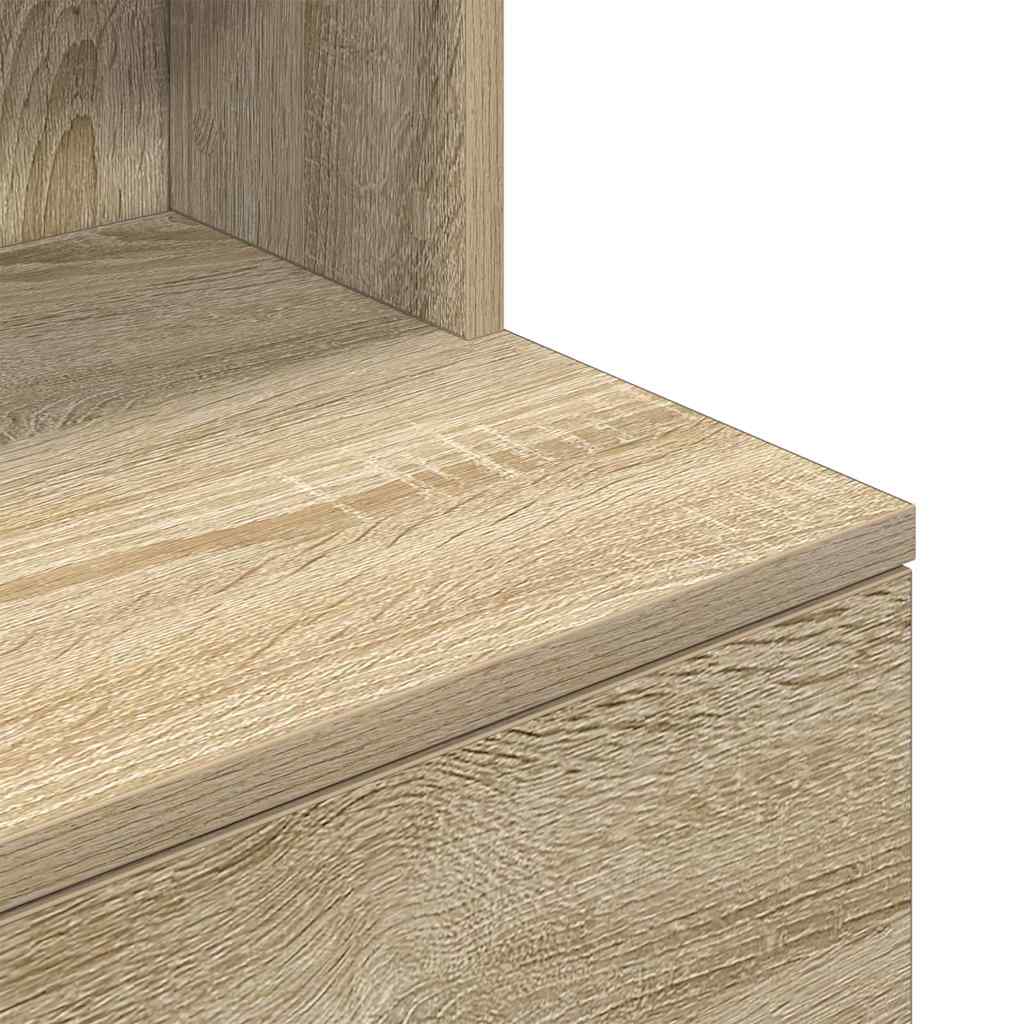 Bedside Cabinet Sonoma Oak 39x35x125 cm Engineered Wood
