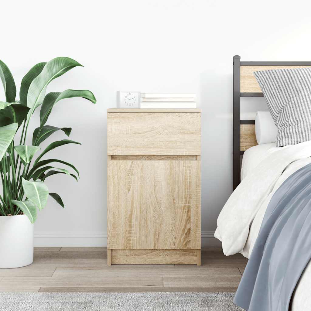 Bedside Cabinet Sonoma Oak 39x35x65 cm Engineered Wood