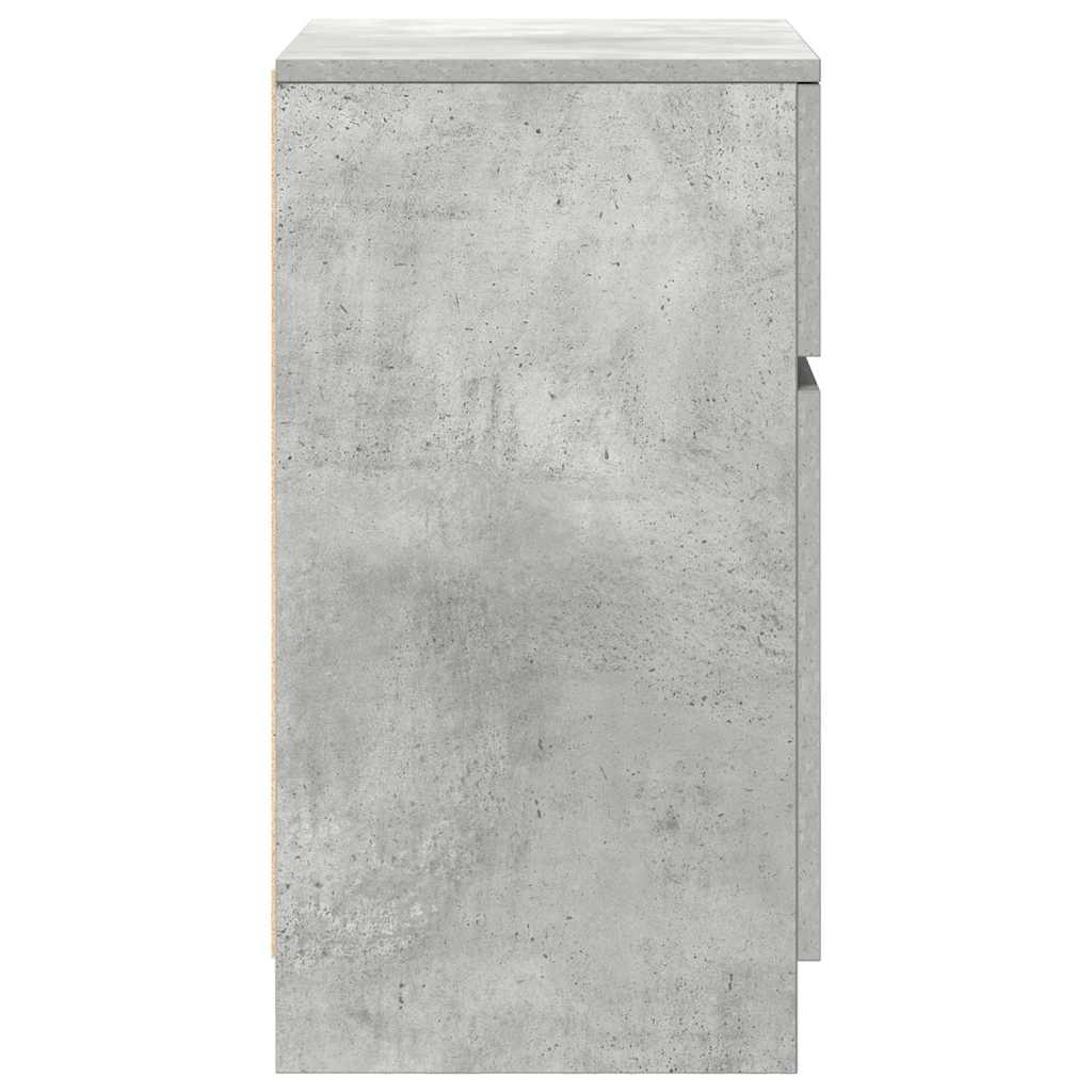Bedside Cabinet Concrete Grey 39x35x65 cm Engineered Wood