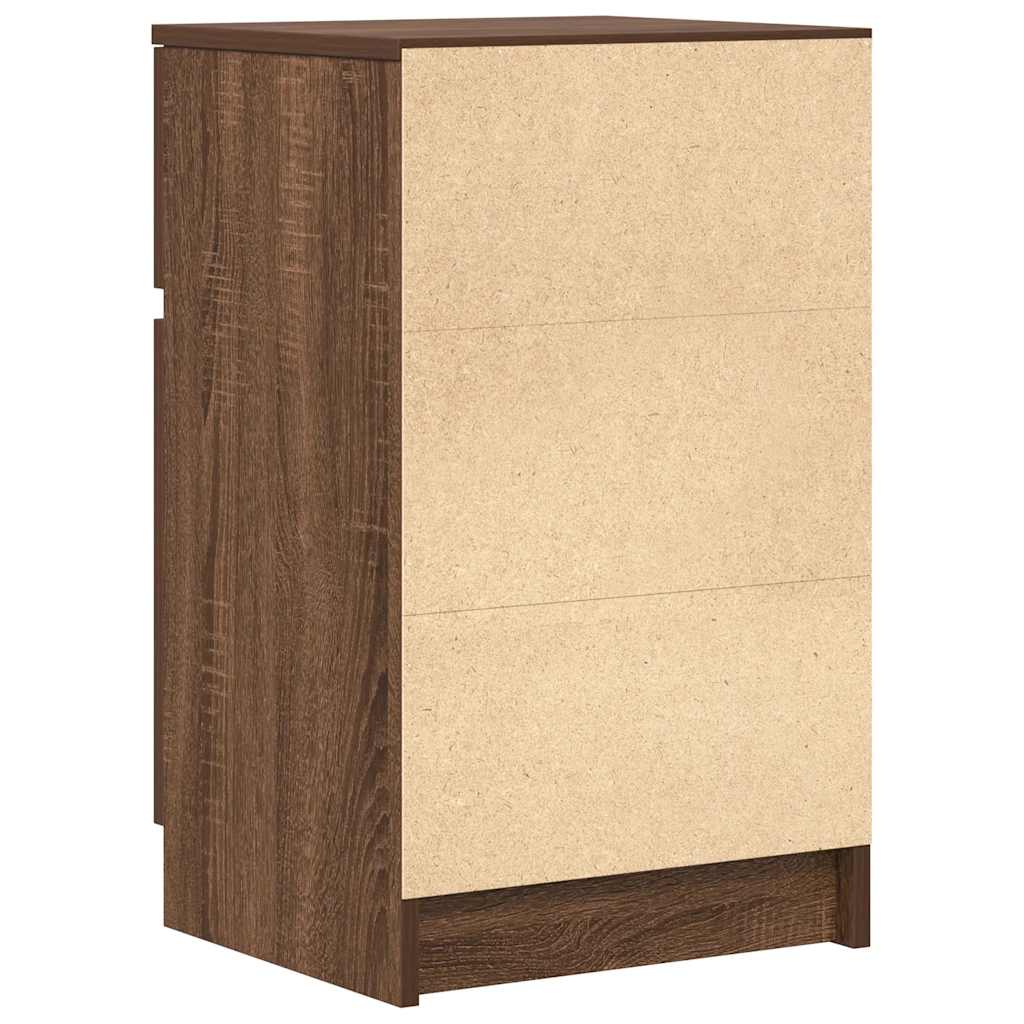 Bedside Cabinets 2 pcs Brown Oak 39x35x65 cm Engineered Wood
