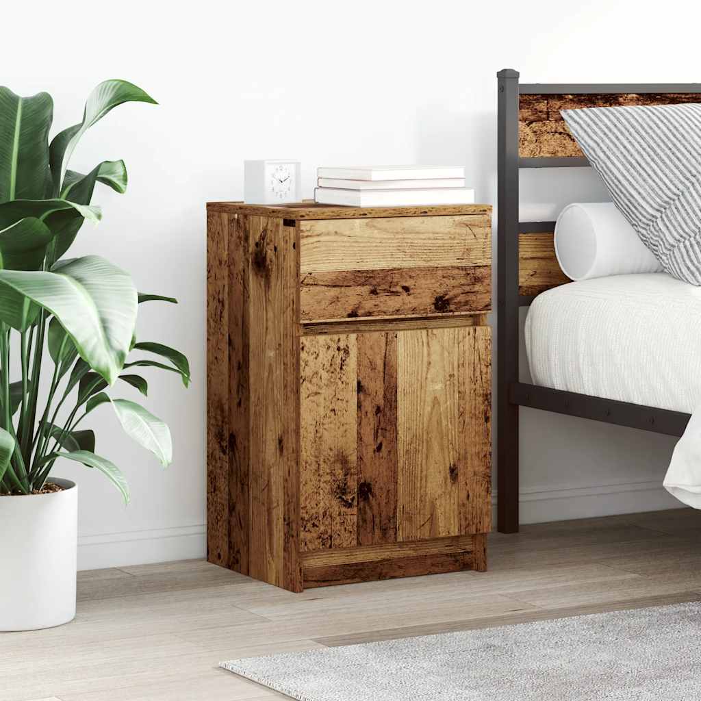 Bedside Cabinets 2 pcs Old Wood 39x35x65 cm Engineered Wood