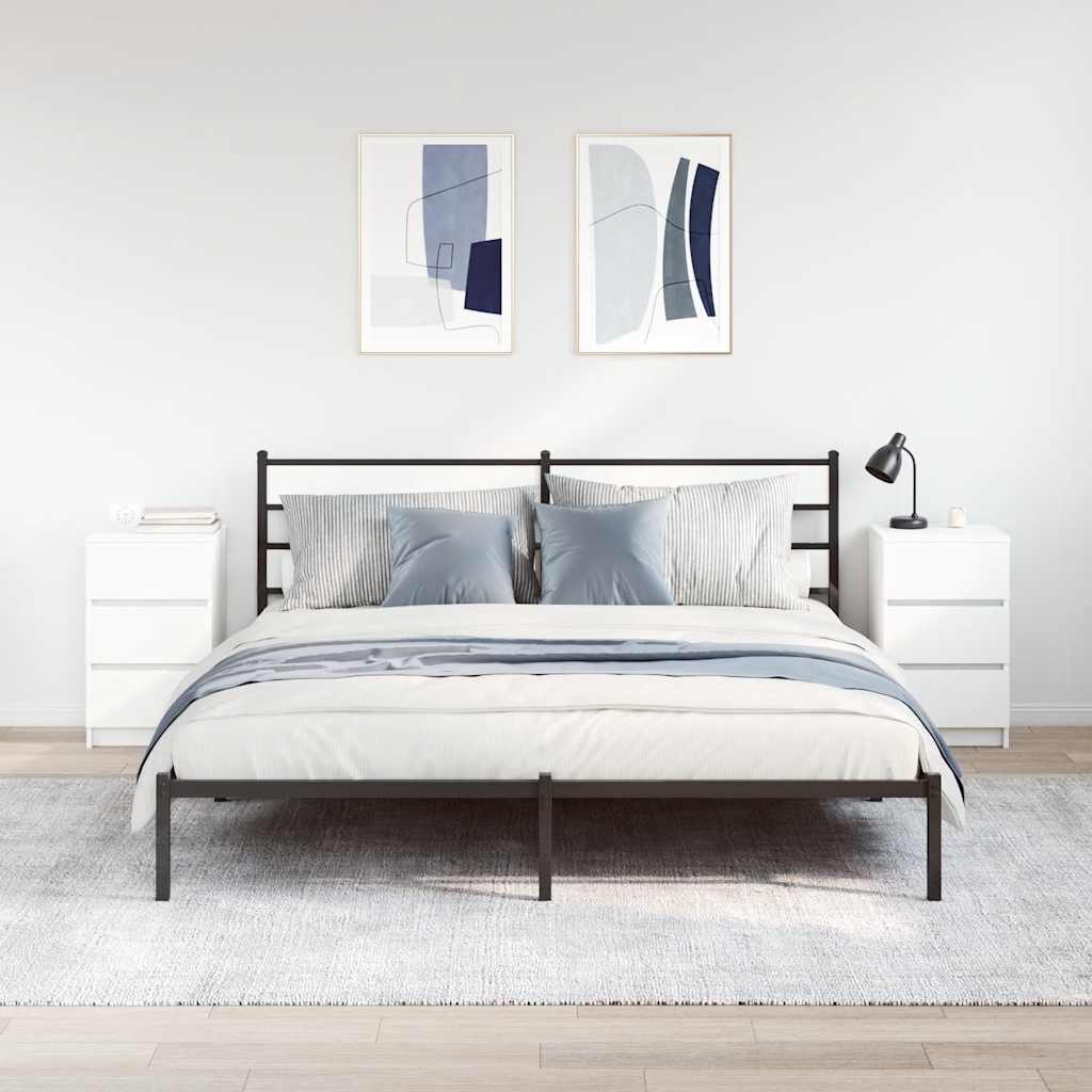 Bedside Cabinets with 3 Drawers 2 pcs White 39x35x65 cm