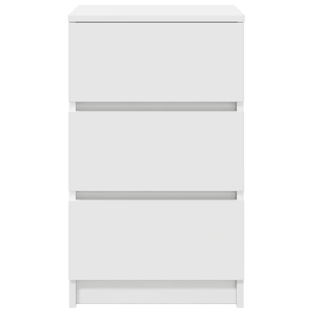 Bedside Cabinets with 3 Drawers 2 pcs White 39x35x65 cm