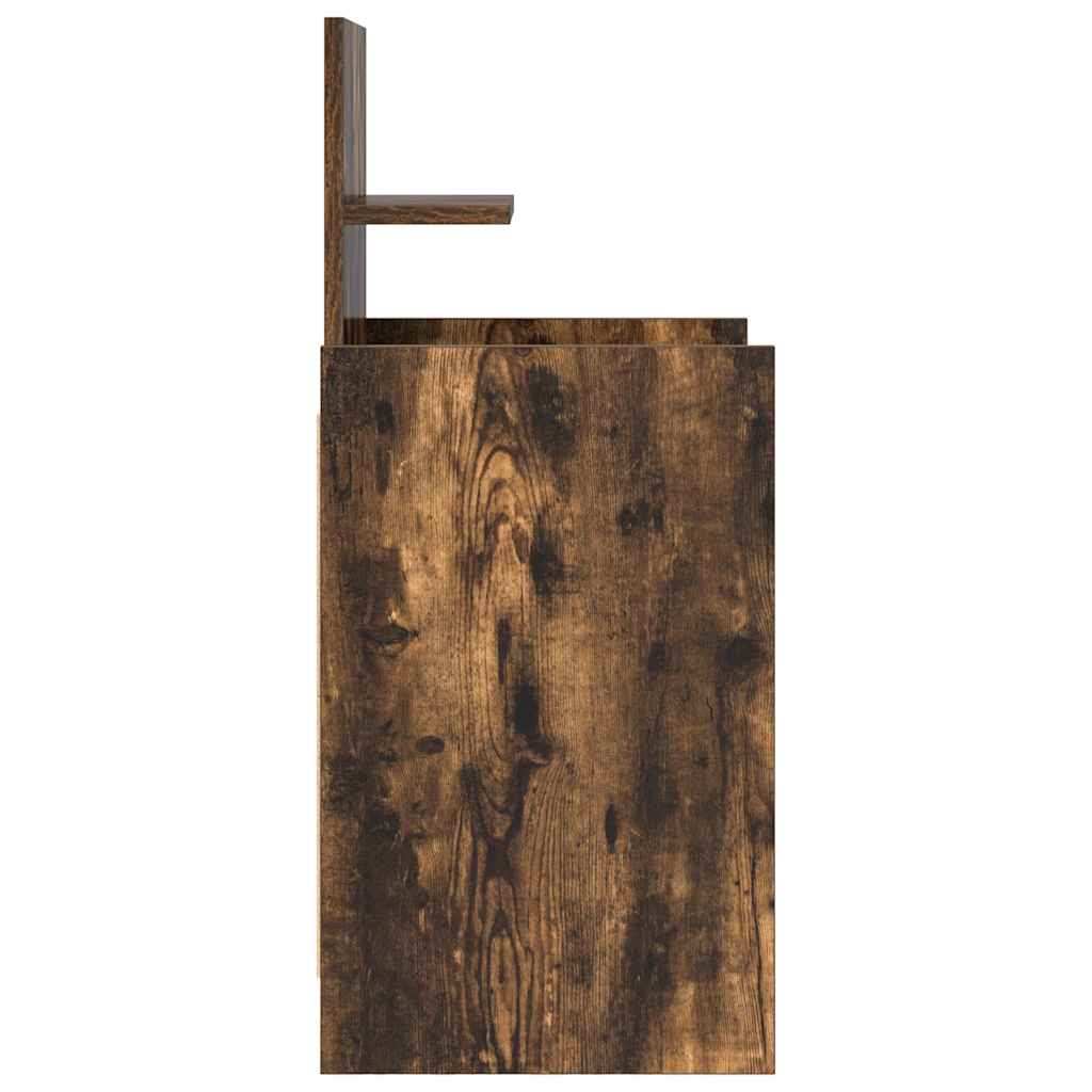 Bedside Cabinets with 2 Drawers 2 pcs Smoked Oak 38x34x80 cm