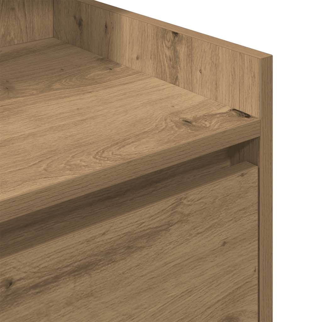 Bedside Cabinets with 2 Drawers 2 pcs Artisan Oak 38x34x80 cm