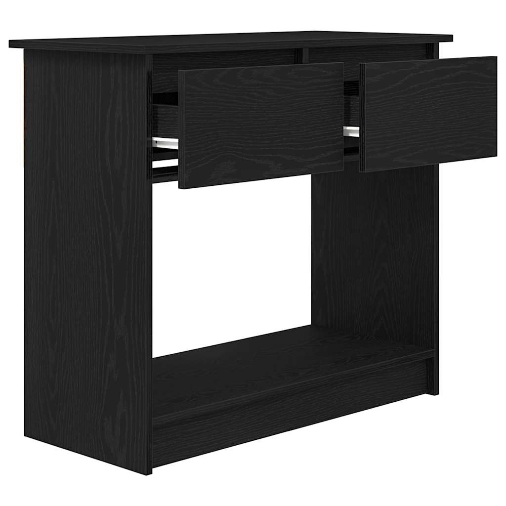Console Table with Drawers Black 85.5x38.5x74.5 cm