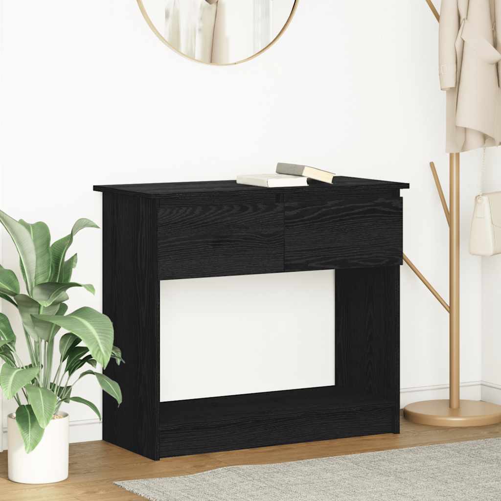 Console Table with Drawers Black 85.5x38.5x74.5 cm